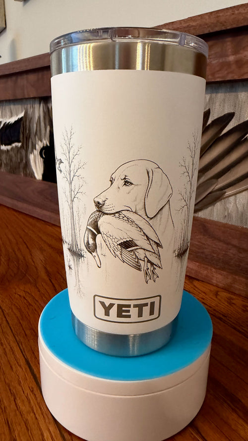 Yeti 20 Oz Tumbler - Flight Outdoors Signature Collection - Duck / Waterfowl Dog