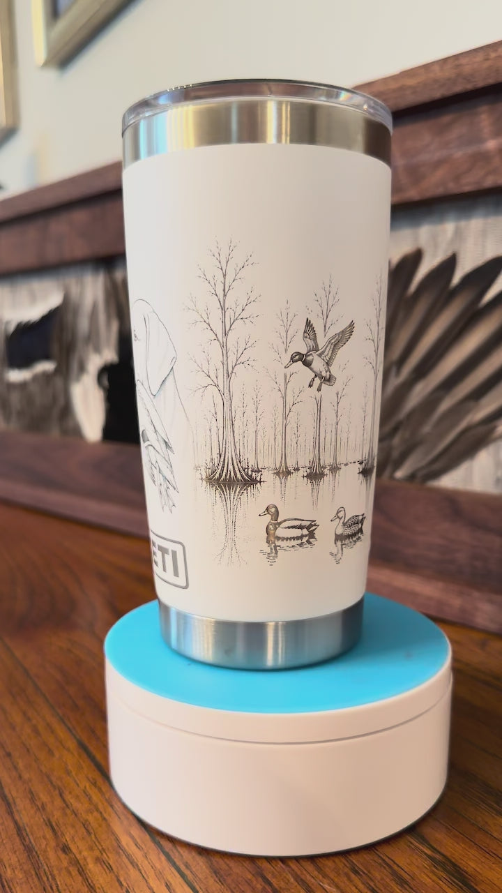 Yeti 20 Oz Tumbler - Flight Outdoors Signature Collection - Duck / Waterfowl Dog